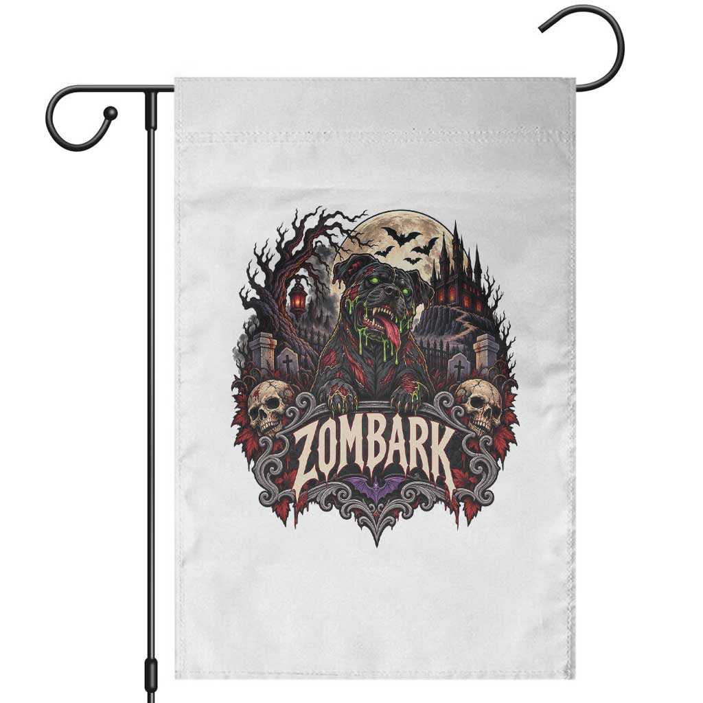 Halloween Zombark Pitbull Zombie Garden Flag Spooky Gothic Dog Lover Halloween Gift