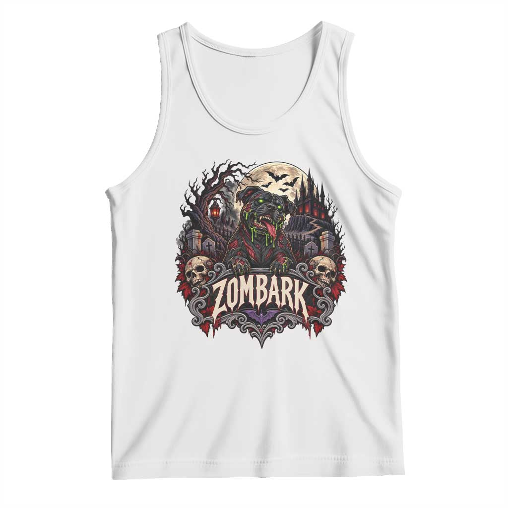 Halloween Zombark Pitbull Zombie Tank Top Spooky Gothic Dog Lover Halloween Gift