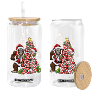 Trending Six Seven Meme Bigfoot Christmas Tree Glass Can Holiday Gift TS12 Print Your Wear