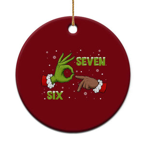 Funny Green And Bigfoot Six Seven Meme Ceramic Ornament Christmas Trend Gift TS12 1pc Red Print Your Wear