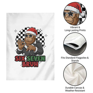 Biker Santa Six Seven Bruh Garden Flag Christmas Gift For Gen Z TS12 Print Your Wear