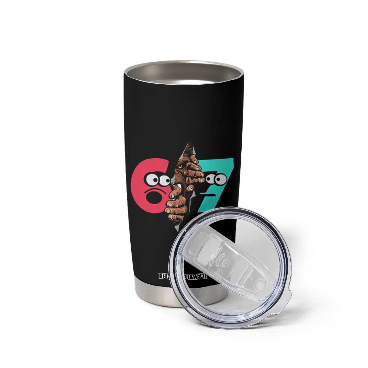 Bigfoot Six Seven Meme Tumbler Cup 67 Viral Gen Alpha Slang Gift TS12 Print Your Wear