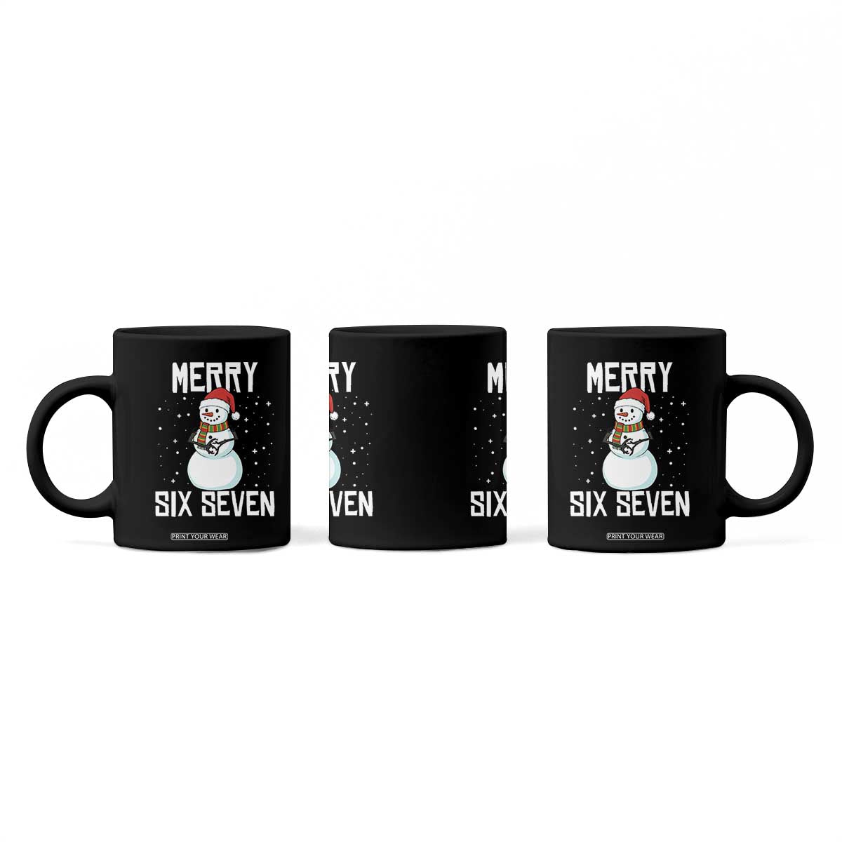 Funny Snowman Merry Six Seven Meme Coffee Mug Christmas Trending 67 Gift TS12 Print Your Wear