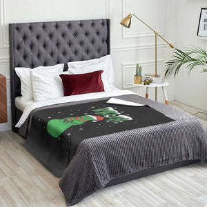 Funny Green Snowman Six Seven Meme Throw Blanket Christmas Gift For Gen Z TS12 Print Your Wear