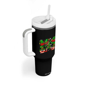 Funny Elf Dab Six Seven Meme Tumbler With Handle Christmas Trending 67 Gift TS12 Print Your Wear