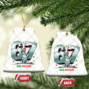 Statue Of Liberty Six Seven Meme Ceramic Ornament Trendy Gen Z Christmas Gift TS12 Print Your Wear