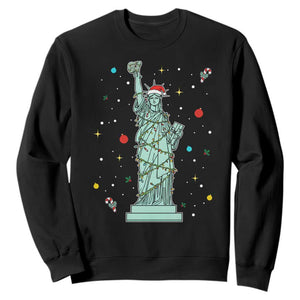 Statue Of Liberty Six Seven Meme Sweatshirt Gen Alpha 67 Trend Christmas Gift TS12 Black Print Your Wear
