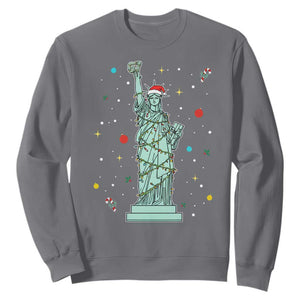 Statue Of Liberty Six Seven Meme Sweatshirt Gen Alpha 67 Trend Christmas Gift TS12 Charcoal Print Your Wear