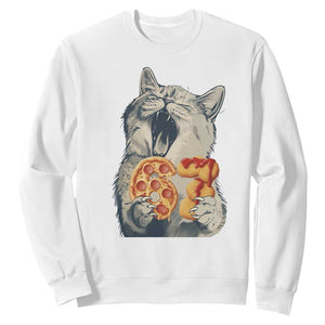 Six Seven Meme Cat 67 Pizza Nugget Sweatshirt Funny Gen Alpha 67 Trend Gift TS12 White Print Your Wear