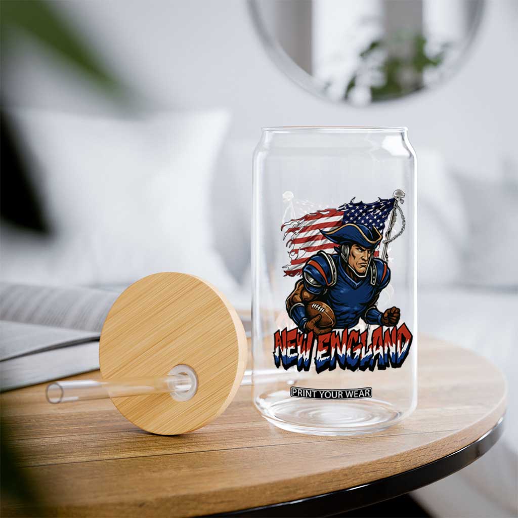 NEFP Game Day Sports Fan Gift Glass Can TS12 Print Your Wear