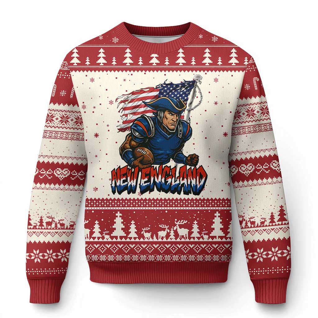 NEFP Game Day Sports Fan Gift Ugly Christmas Sweater TS12 Beige Red Print Your Wear