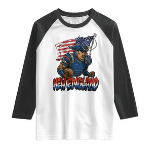 NEFP Game Day Sports Fan Gift Raglan Shirt TS12 White Black Print Your Wear