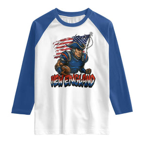 NEFP Game Day Sports Fan Gift Raglan Shirt TS12 White Royal Print Your Wear