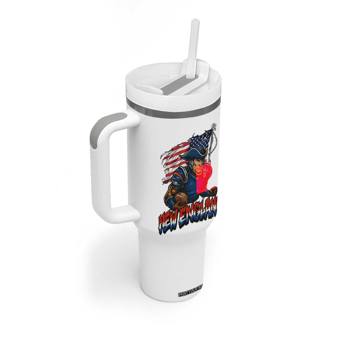 NEFP Game Day Sports Fan Gift Tumbler With Handle TS12 Print Your Wear