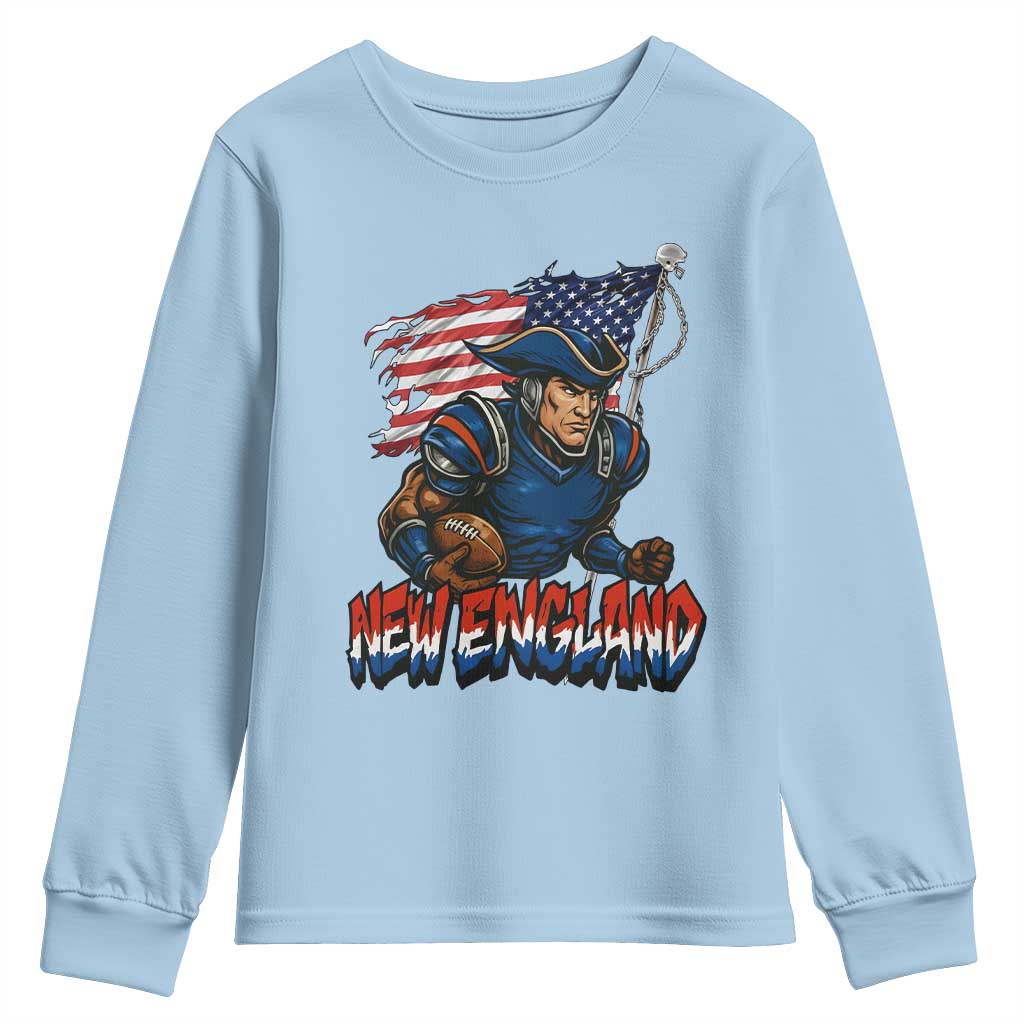 NEFP Game Day Sports Fan Gift Youth Sweatshirt TS12 Light Blue Print Your Wear