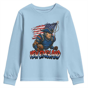 NEFP Game Day Sports Fan Gift Youth Sweatshirt TS12 Light Blue Print Your Wear
