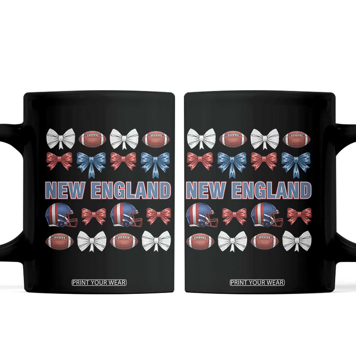 Coquette NE Football Fan Coffee Mug Gift For Women TS12 Black Print Your Wear