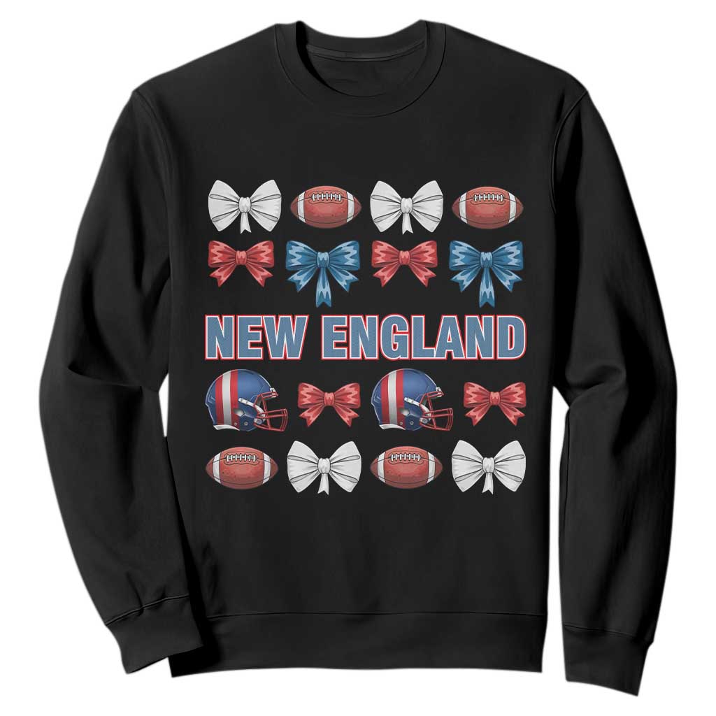 Coquette NE Football Fan Sweatshirt Gift For Women TS12 Black Print Your Wear