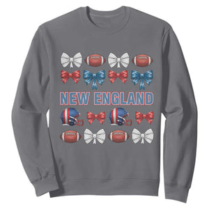 Coquette NE Football Fan Sweatshirt Gift For Women TS12 Charcoal Print Your Wear