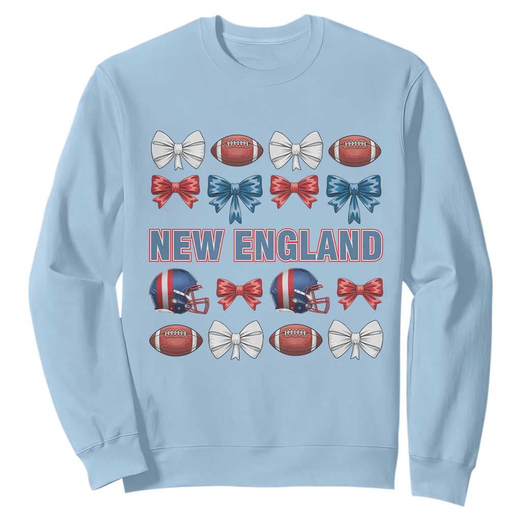 Coquette NE Football Fan Sweatshirt Gift For Women TS12 Light Blue Print Your Wear
