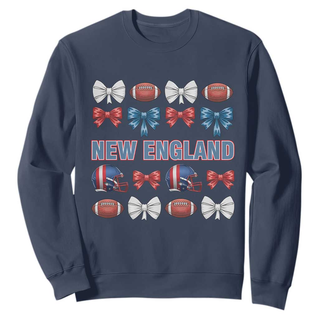 Coquette NE Football Fan Sweatshirt Gift For Women TS12 Navy Print Your Wear