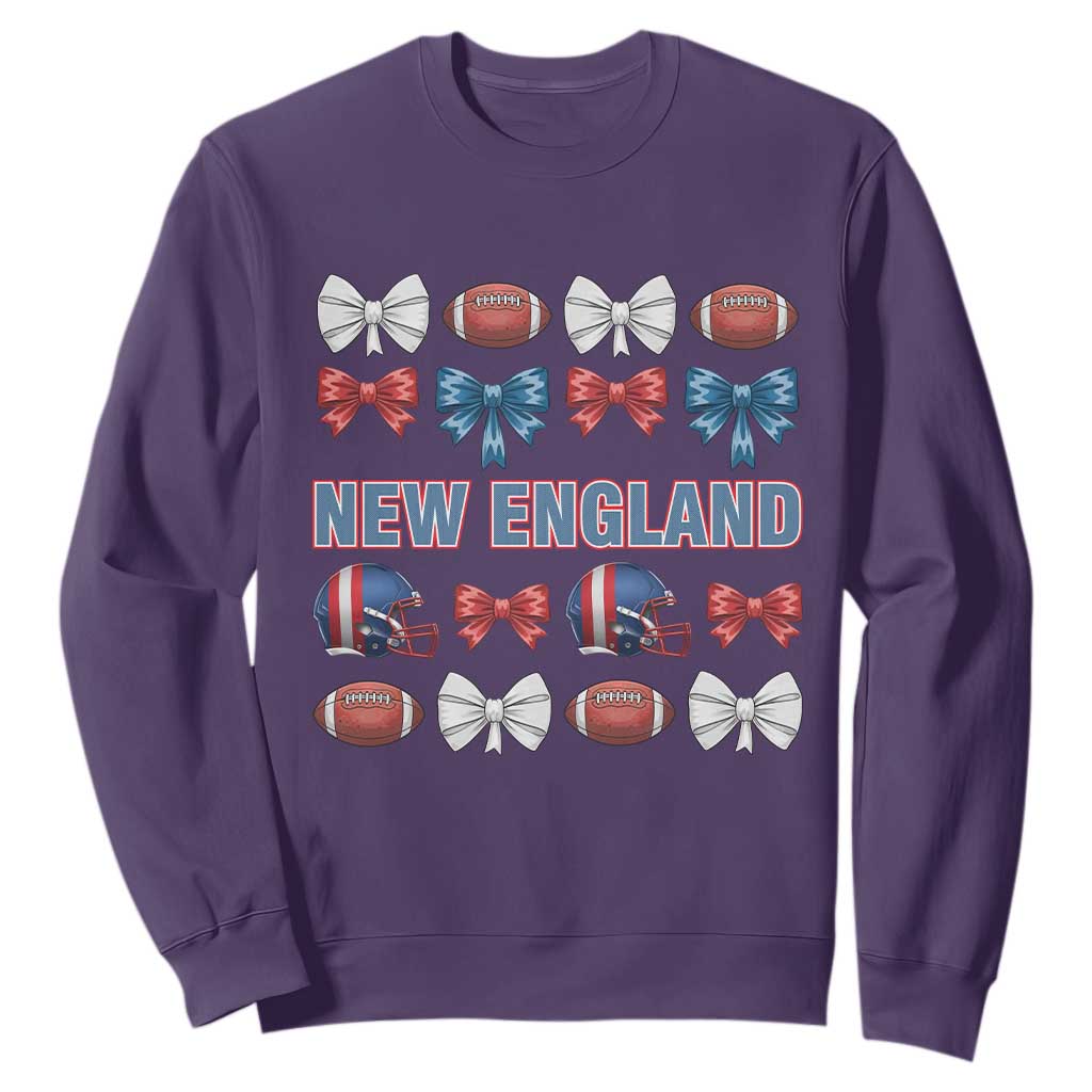 Coquette NE Football Fan Sweatshirt Gift For Women TS12 Purple Print Your Wear