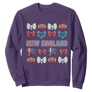 Coquette NE Football Fan Sweatshirt Gift For Women TS12 Purple Print Your Wear