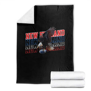 Vintage NE Football Fan Throw Blanket Game Day Lover Gift TS12 Black Print Your Wear