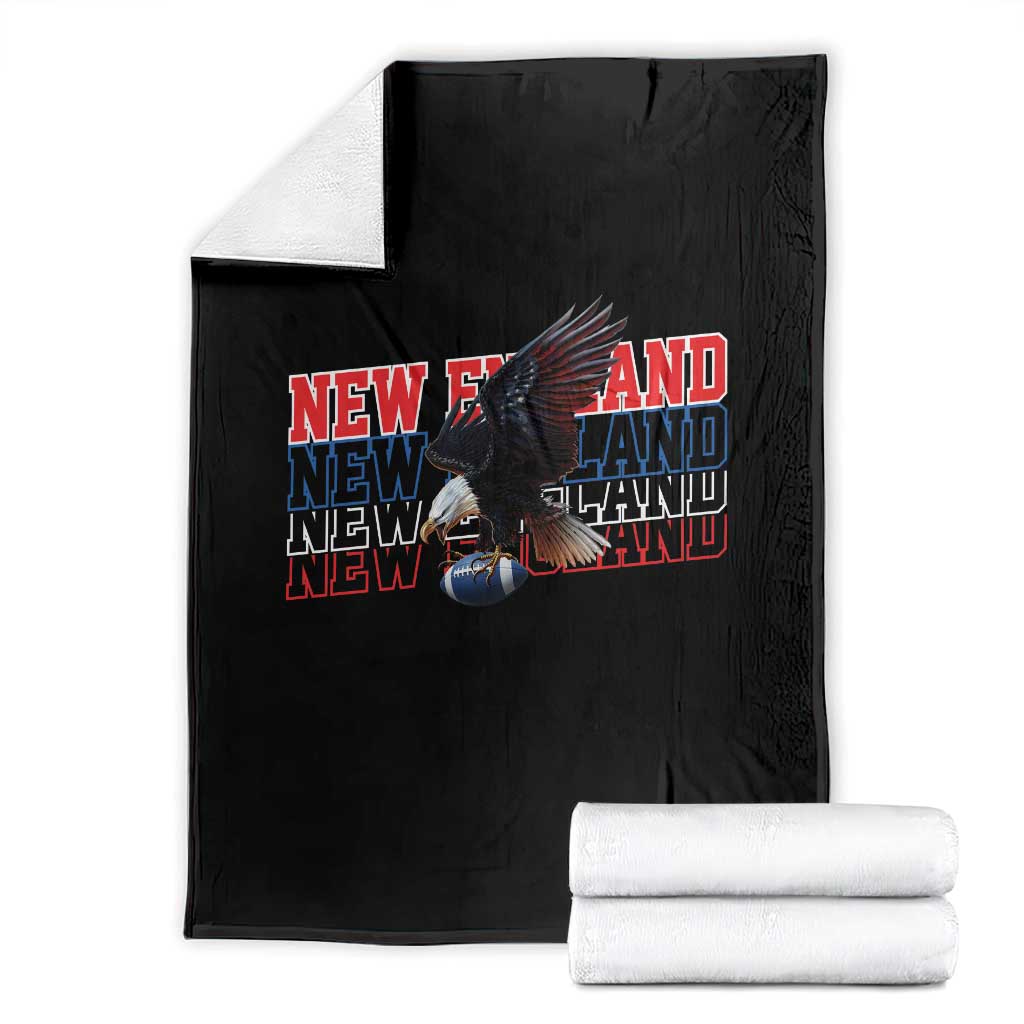 Vintage NE Football Fan Throw Blanket Game Day Lover Gift TS12 Black Print Your Wear