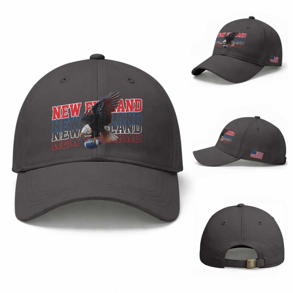 Vintage NE Football Fan Baseball Cap Game Day Lover Gift TS12 Baseball Cap Universal Fit Dark Gray Print Your Wear