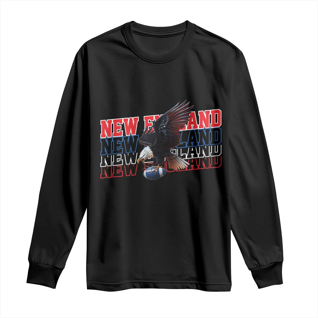 Vintage NE Football Fan Long Sleeve Shirt Game Day Lover Gift TS12 Black Print Your Wear