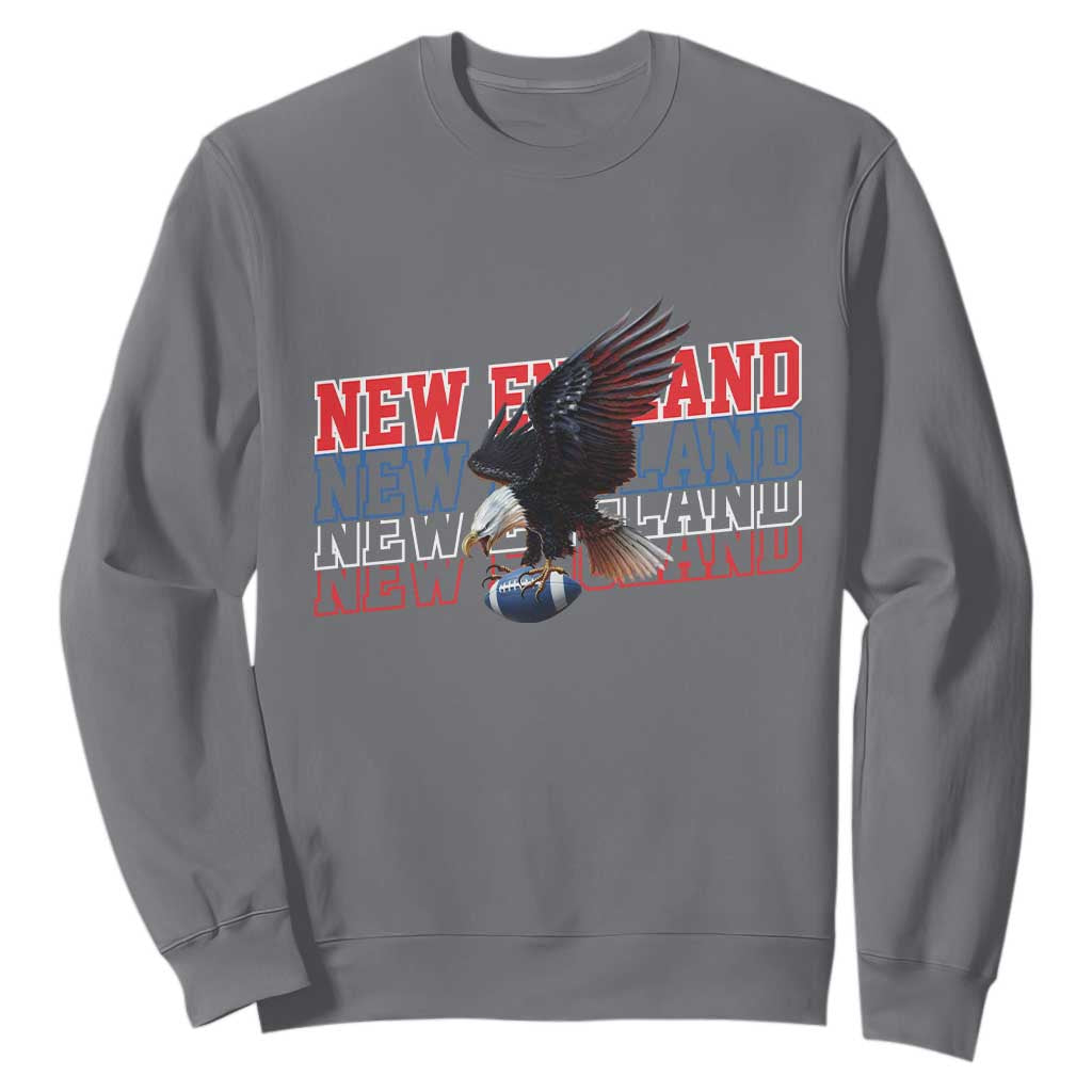 Vintage NE Football Fan Sweatshirt Game Day Lover Gift TS12 Charcoal Print Your Wear
