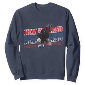 Vintage NE Football Fan Sweatshirt Game Day Lover Gift TS12 Navy Print Your Wear