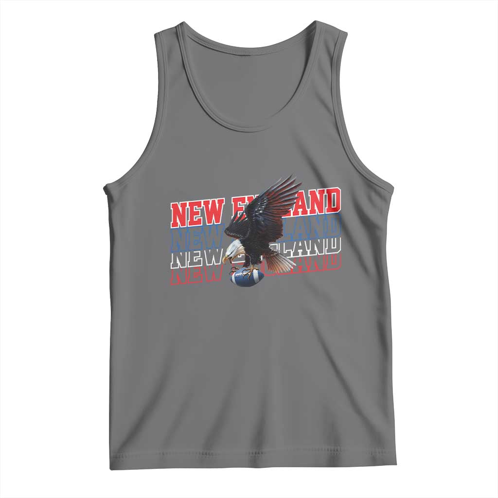 Vintage NE Football Fan Tank Top Game Day Lover Gift TS12 Black Heather Print Your Wear