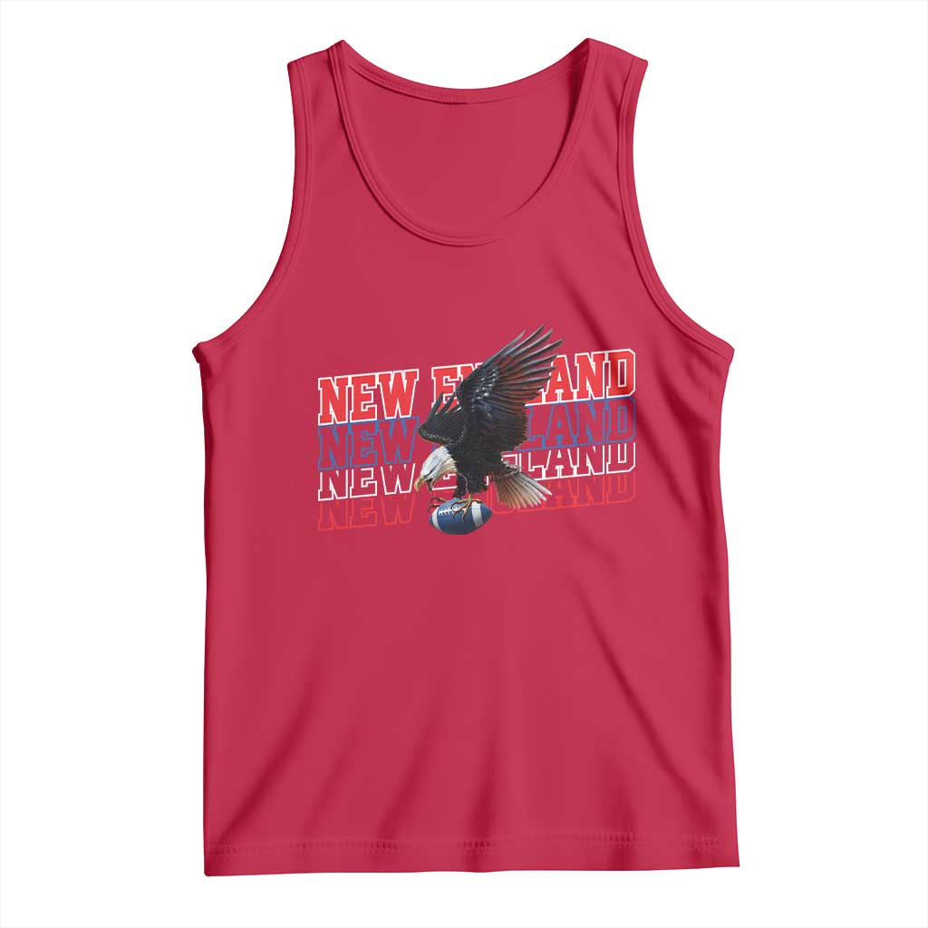 Vintage NE Football Fan Tank Top Game Day Lover Gift TS12 Red Print Your Wear