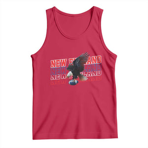 Vintage NE Football Fan Tank Top Game Day Lover Gift TS12 Red Print Your Wear