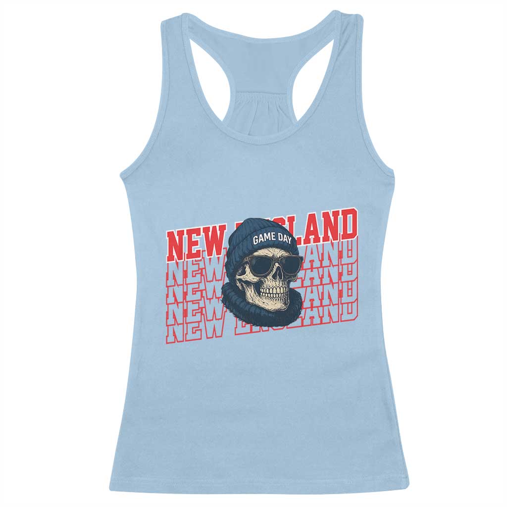 Gothic NE Football Fan Racerback Tank Top Game Day Lover Gift TS12 Light Blue Print Your Wear