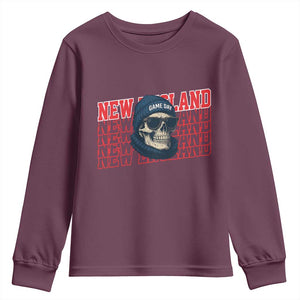 Gothic NE Football Fan Youth Sweatshirt Game Day Lover Gift TS12 Maroon Print Your Wear