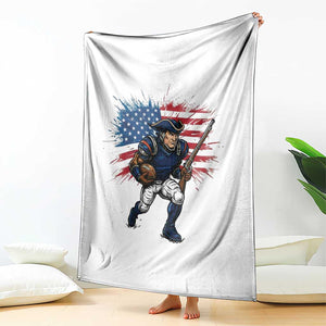 NE Football Fan Supporter Throw Blanket American Flag Pride Gift TS12 Print Your Wear