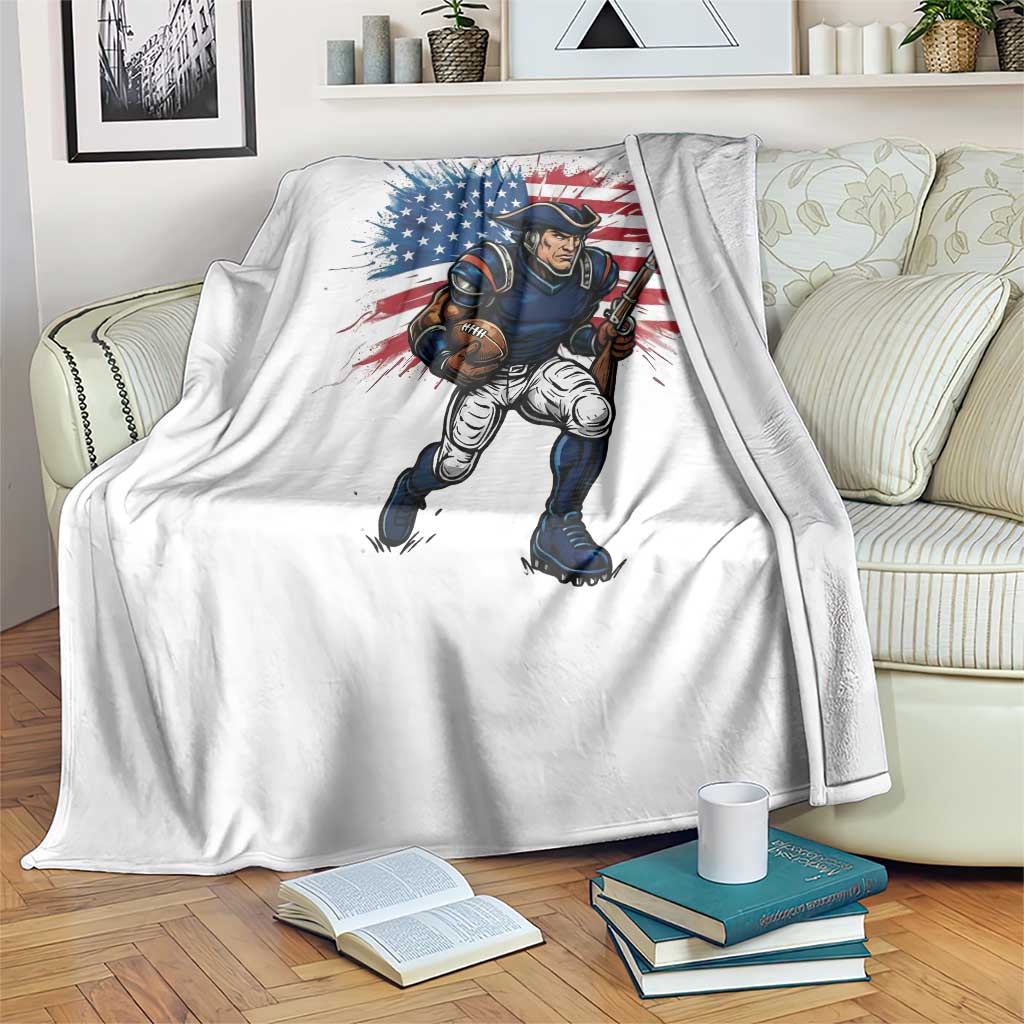 NE Football Fan Supporter Throw Blanket American Flag Pride Gift TS12 Print Your Wear