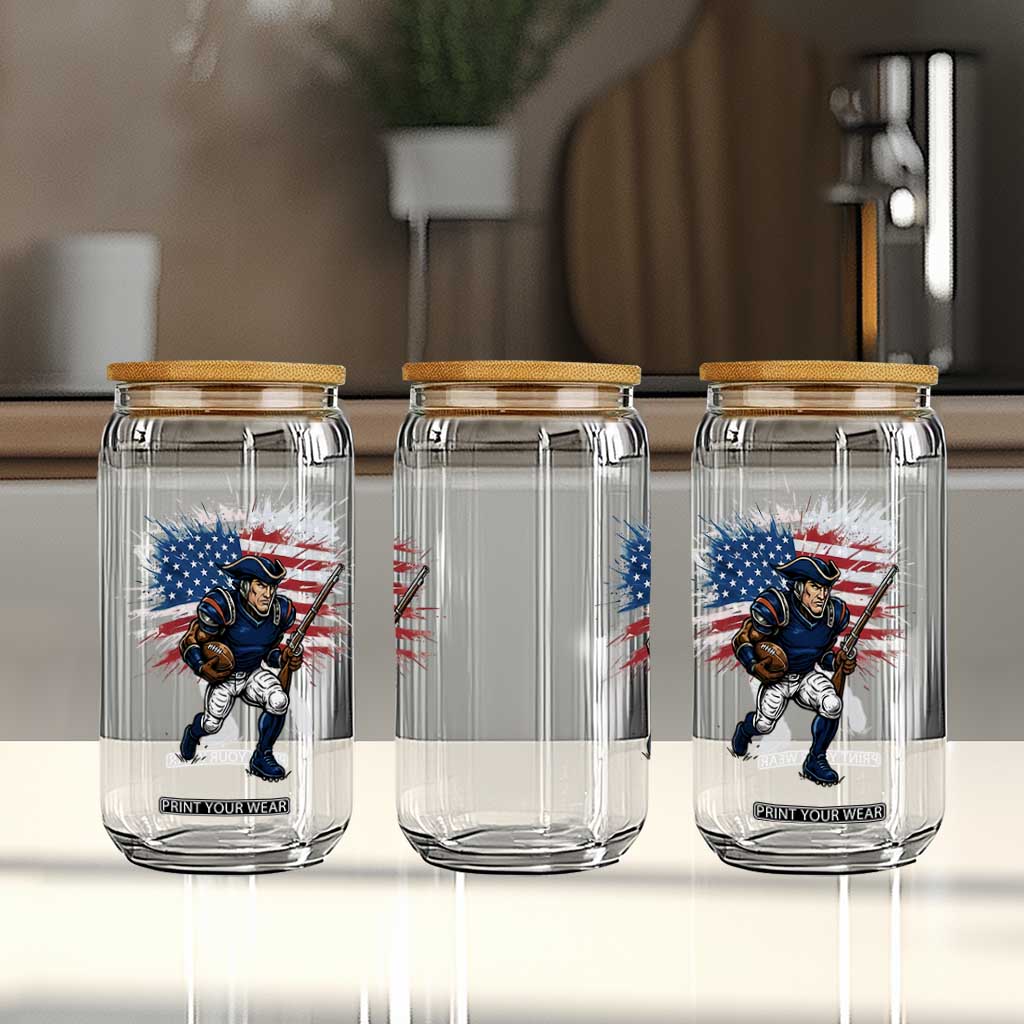 NE Football Fan Supporter Glass Can American Flag Pride Gift TS12 Print Your Wear