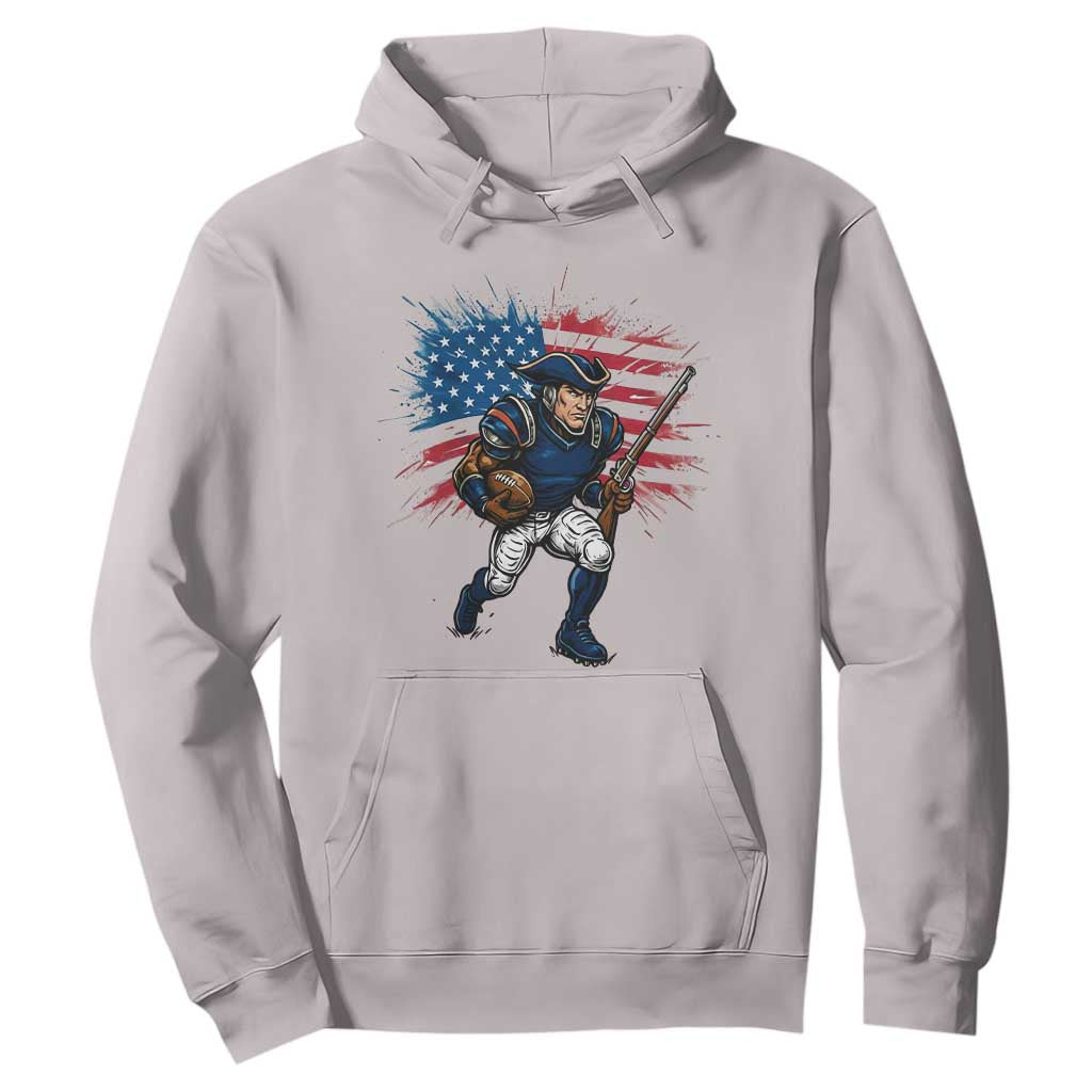 NE Football Fan Supporter Hoodie American Flag Pride Gift TS12 Ice Gray Print Your Wear