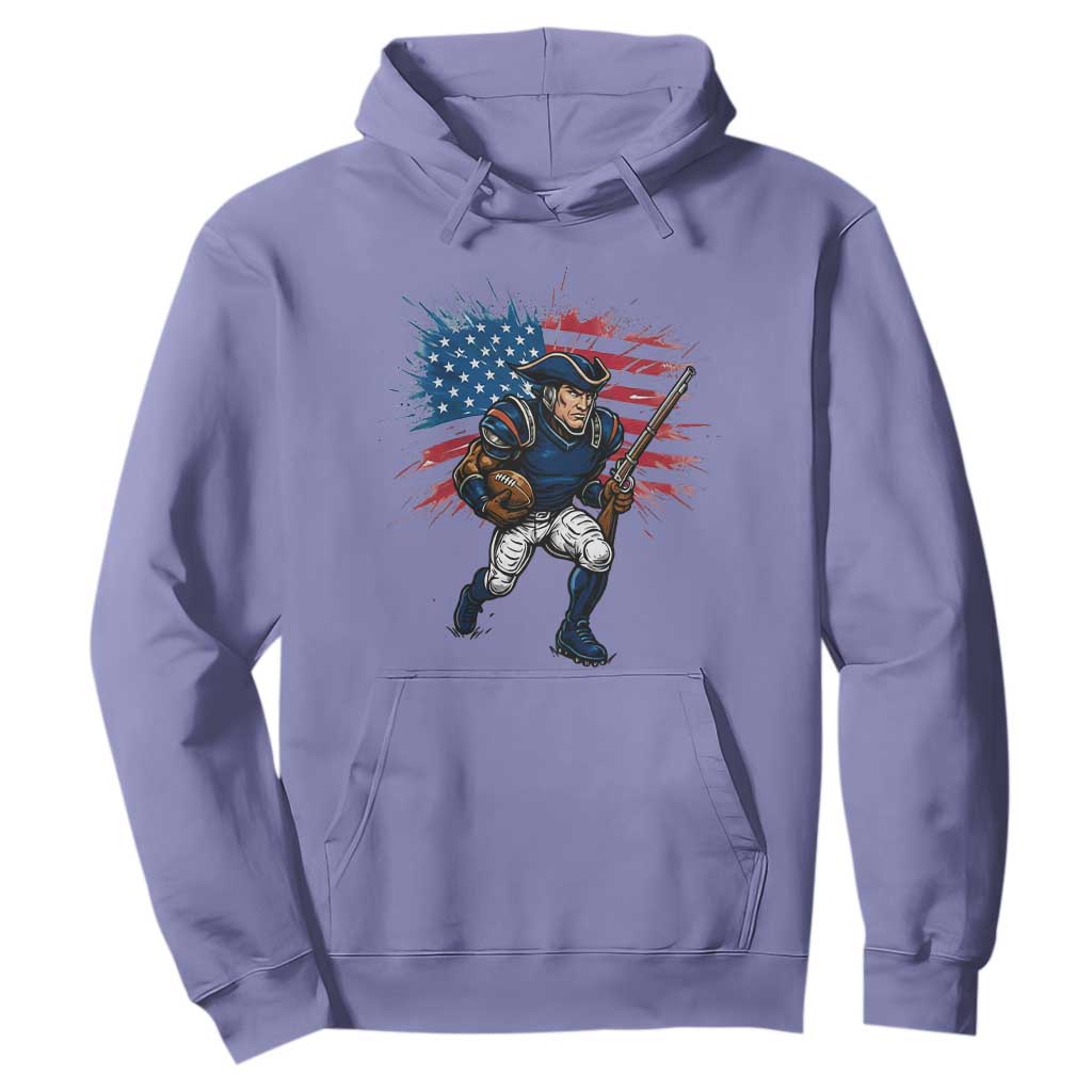 NE Football Fan Supporter Hoodie American Flag Pride Gift TS12 Violet Print Your Wear