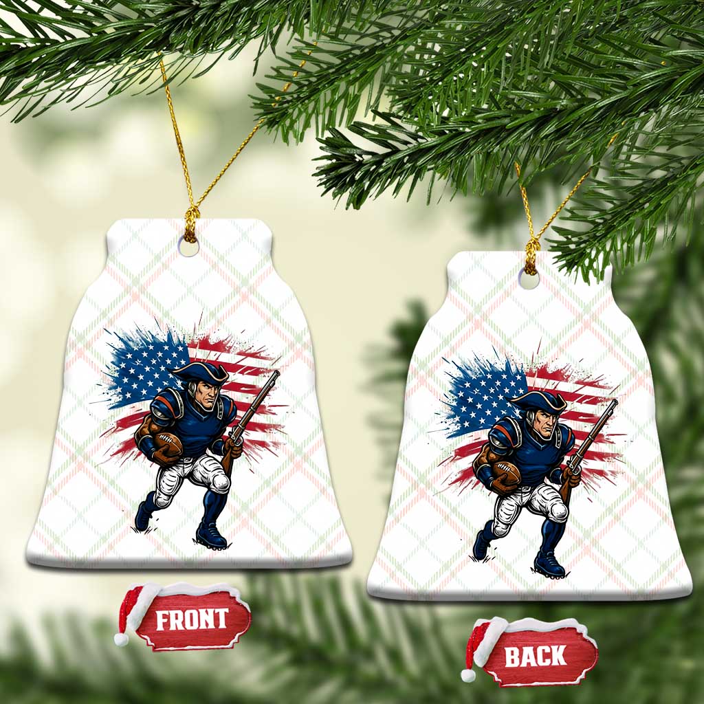 NE Football Fan Supporter Ceramic Ornament American Flag Pride Gift TS12 Print Your Wear