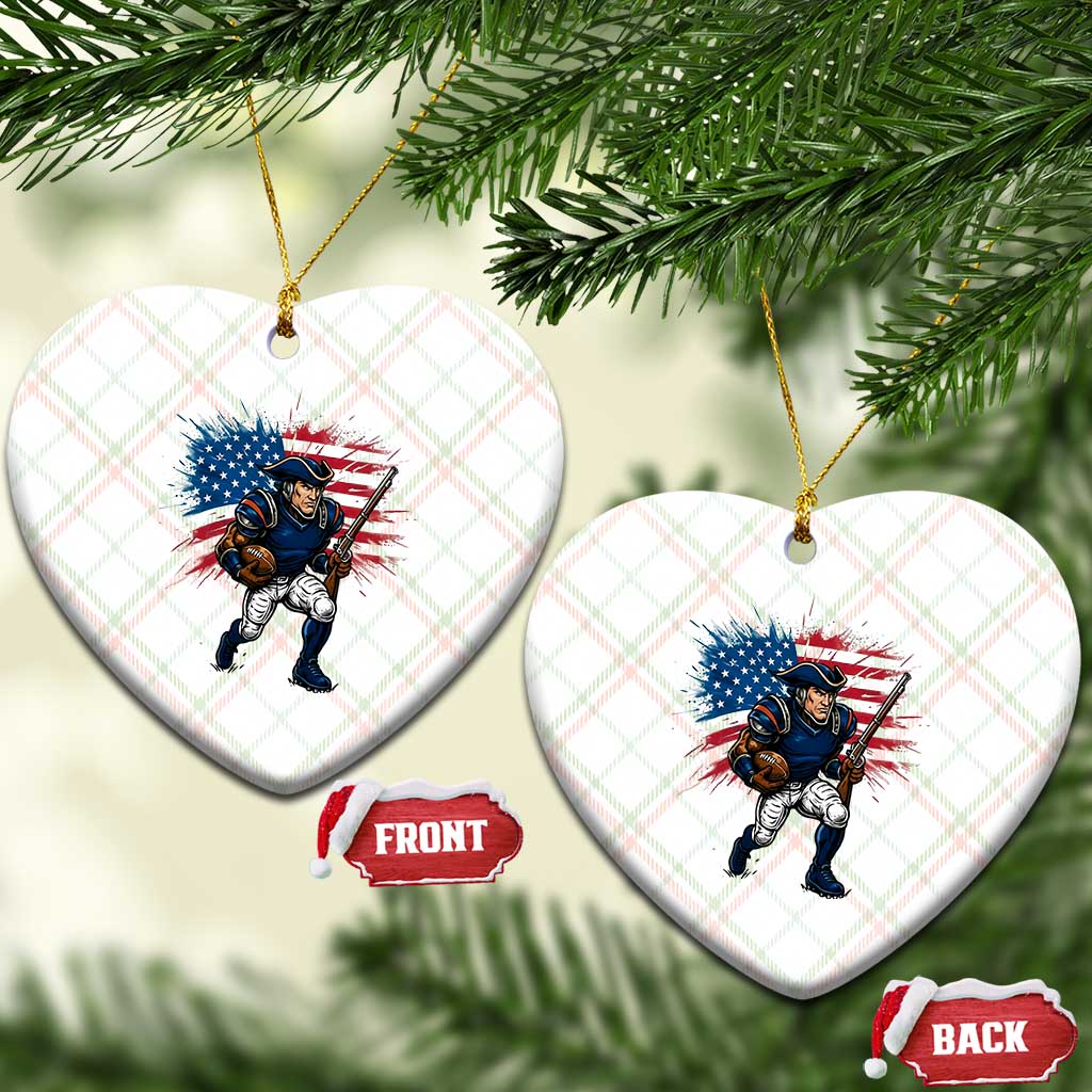 NE Football Fan Supporter Ceramic Ornament American Flag Pride Gift TS12 Print Your Wear