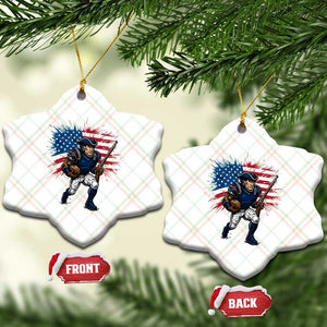 NE Football Fan Supporter Ceramic Ornament American Flag Pride Gift TS12 Print Your Wear