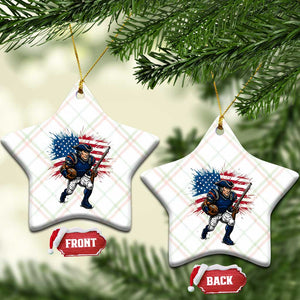 NE Football Fan Supporter Ceramic Ornament American Flag Pride Gift TS12 Print Your Wear