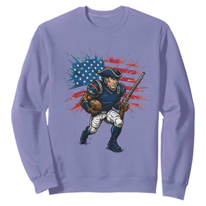 NE Football Fan Supporter Sweatshirt American Flag Pride Gift TS12 Violet Print Your Wear