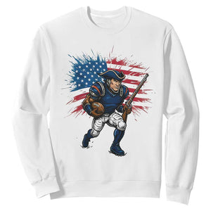 NE Football Fan Supporter Sweatshirt American Flag Pride Gift TS12 White Print Your Wear