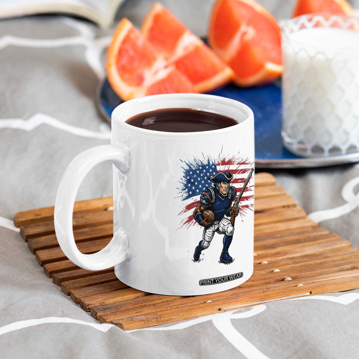 NE Football Fan Supporter Coffee Mug American Flag Pride Gift TS12 Print Your Wear
